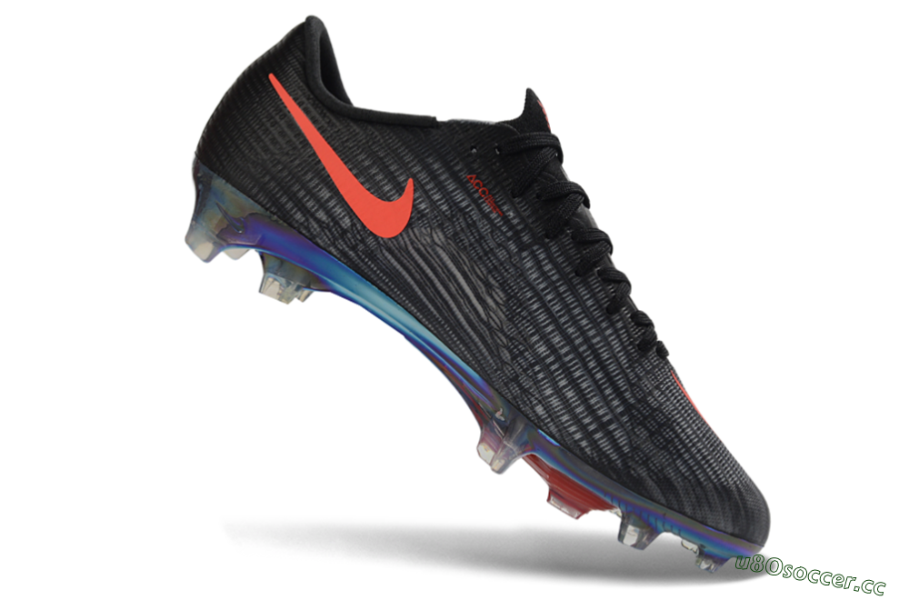 Unisex Nike Air Zoom Mercurial Superfly 11 FG Firm Ground Low-Tops Football Boots - Black/Vibrant Orange/Rainbow Burst 4