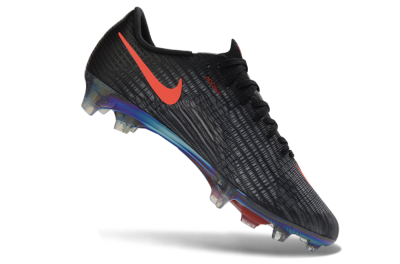 Unisex Nike Air Zoom Mercurial Superfly 11 FG Firm Ground Low-Tops Football Boots - Black/Vibrant Orange/Rainbow Burst