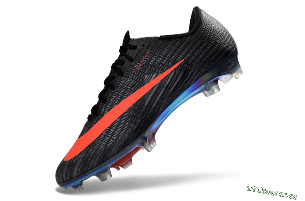 Unisex Nike Air Zoom Mercurial Superfly 11 FG Firm Ground Low-Tops Football Boots - Black/Vibrant Orange/Rainbow Burst 5