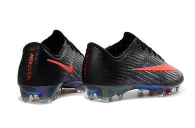 Unisex Nike Air Zoom Mercurial Superfly 11 FG Firm Ground Low-Tops Football Boots - Black/Vibrant Orange/Rainbow Burst