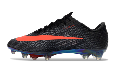 Unisex Nike Air Zoom Mercurial Superfly 11 FG Firm Ground Low-Tops Football Boots - Black/Vibrant Orange/Rainbow Burst
