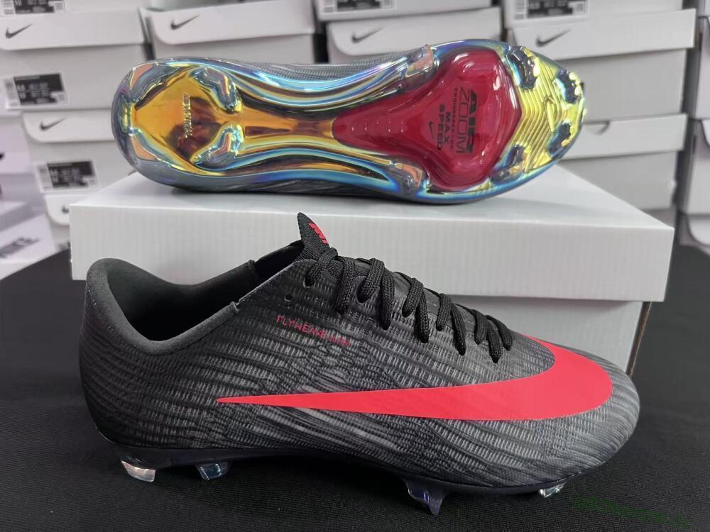 Unisex Nike Air Zoom Mercurial Superfly 11 FG Firm Ground Low-Tops Football Boots - Black/Vibrant Orange/Rainbow Burst
