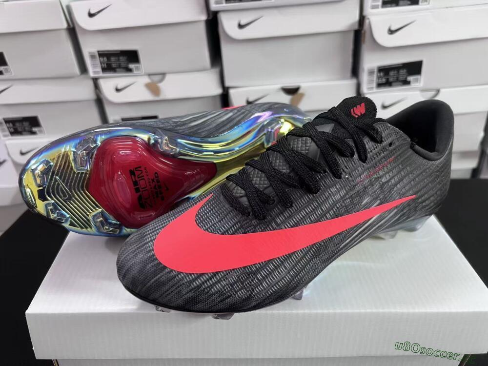 Unisex Nike Air Zoom Mercurial Superfly 11 FG Firm Ground Low-Tops Football Boots - Black/Vibrant Orange/Rainbow Burst