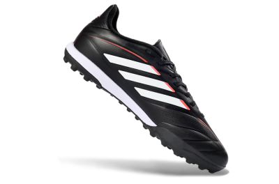 Men's Adidas Copa Pure 2+ Elite TF Artificial Turf Low-Tops Football Shoes - Black/White/Crimson