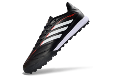 Men's Adidas Copa Pure 2+ Elite TF Artificial Turf Low-Tops Football Shoes - Black/White/Crimson