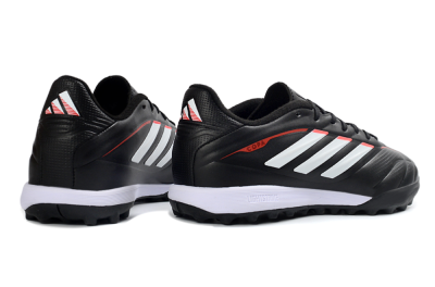 Men's Adidas Copa Pure 2+ Elite TF Artificial Turf Low-Tops Football Shoes - Black/White/Crimson