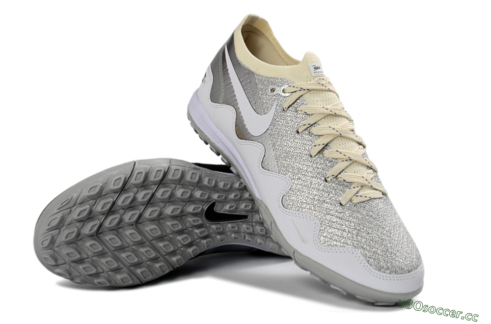 Men's Patta United x Nike Air Zoom Mercurial Vapor 16 Elite TF Artificial Turf Low-Tops Football Shoes - Silver/Black/Silver 3