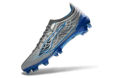 Men's Puma Ultra Ultimate FG Firm Ground Low-Tops Football Boots - Gray/Electric Blue/Deep Ocean