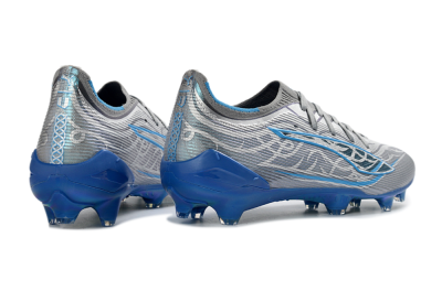 Men's Puma Ultra Ultimate FG Firm Ground Low-Tops Football Boots - Gray/Electric Blue/Deep Ocean
