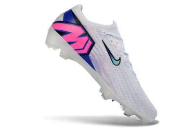 Unisex Nike Air Zoom Mercurial Vapor 16 Elite FG Firm Ground Low-Tops Football Boots - White/Aqua Blue/Misty Pink