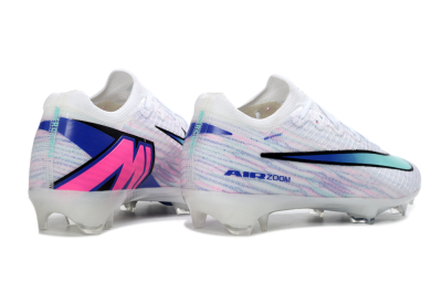 Unisex Nike Air Zoom Mercurial Vapor 16 Elite FG Firm Ground Low-Tops Football Boots - White/Aqua Blue/Misty Pink