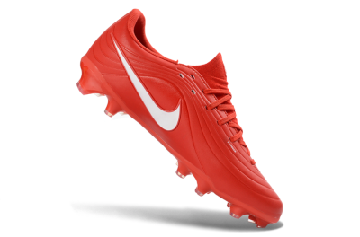 Unisex Nike Tiempo Legend 11 Elite FG Firm Ground Low-Tops Football Boots - Red/Fiery Red/White