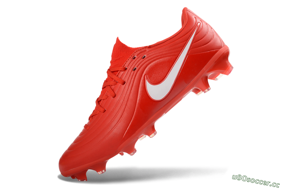 Unisex Nike Tiempo Legend 11 Elite FG Firm Ground Low-Tops Football Boots - Red/Fiery Red/White 5
