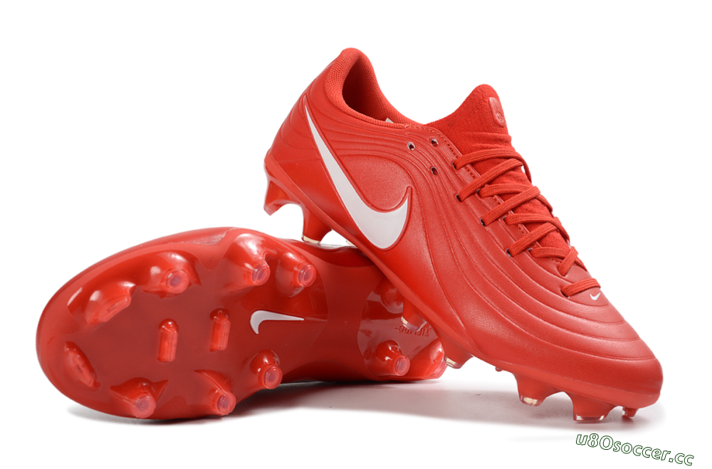 Unisex Nike Tiempo Legend 11 Elite FG Firm Ground Low-Tops Football Boots - Red/Fiery Red/White 1