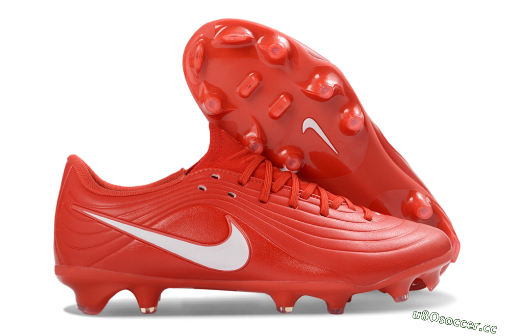 Unisex Nike Tiempo Legend 11 Elite FG Firm Ground Low-Tops Football Boots - Red/Fiery Red/White 2