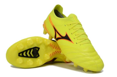 Men's Mizuno Morelia Neo 4 FG Firm Ground Low-Tops Football Boots - Yellow/Electric Yellow/Black