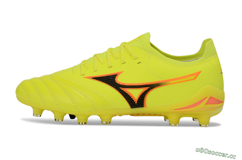 Men's Mizuno Morelia Neo 4 FG Firm Ground Low-Tops Football Boots - Yellow/Electric Yellow/Black 0
