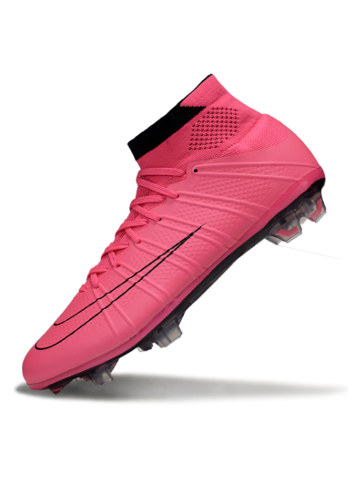 Men's Nike Zoom Mercurial Superfly 4 Elite FG Firm Ground High-Tops Football Boots - Pink/Vibrant Pink/Jet Black