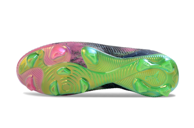 Men's Puma Future 8 Ultimate FG Firm Ground Low-Tops Football Boots - Navy/Electric Green/Fuchsia Pink