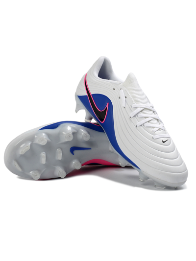 Men's Nike Tiempo Legend 11 Elite FG Firm Ground Low-Tops Football Boots - White/Electric Blue/Fusion Pink