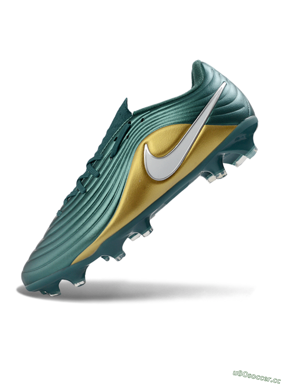 Men's Nike Tiempo Legend 11 Elite FG Firm Ground Low-Tops Football Boots - Teal/Luminous Gold/Metallic Silver 5