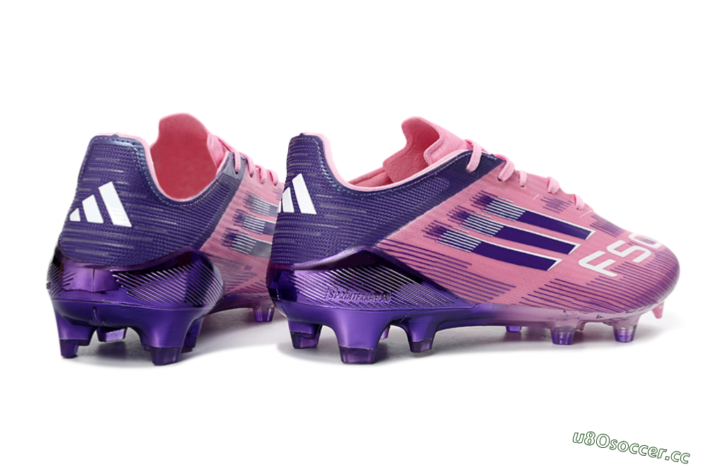 Unisex Adidas F50 Elite FG Firm Ground Low-Tops Football Boots - Pink/Vivid Purple/Soft Pink 6
