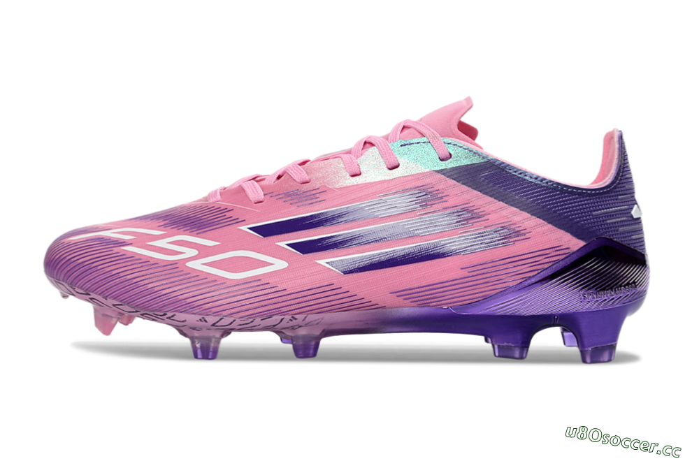 Unisex Adidas F50 Elite FG Firm Ground Low-Tops Football Boots - Pink/Vivid Purple/Soft Pink 0