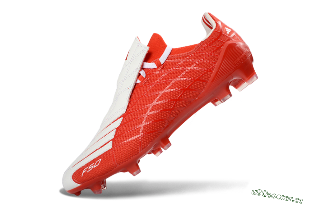 Men's Adidas F50 Elite FG Firm Ground Low-Tops Football Boots - Red/Bright Crimson/White 5