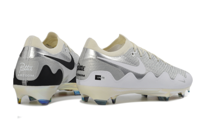 Unisex Patta United x Nike Air Zoom Mercurial Vapor 16 Elite FG Firm Ground Low-Tops Football Boots - Black/Metallic Silver/Neutral Grey