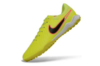 Men's Nike Tiempo Legend 10 Elite TF Artificial Turf Low-Tops Football Shoes - Yellow/Electric Green/Hot Pink