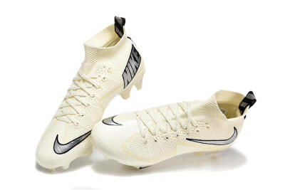 Men's Nike Magista Obra FG Firm Ground High-Tops Football Boots - Ivory/Ivory/Black