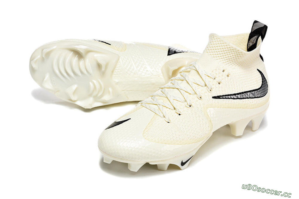 Men's Nike Magista Obra FG Firm Ground High-Tops Football Boots - Ivory/Ivory/Black 3