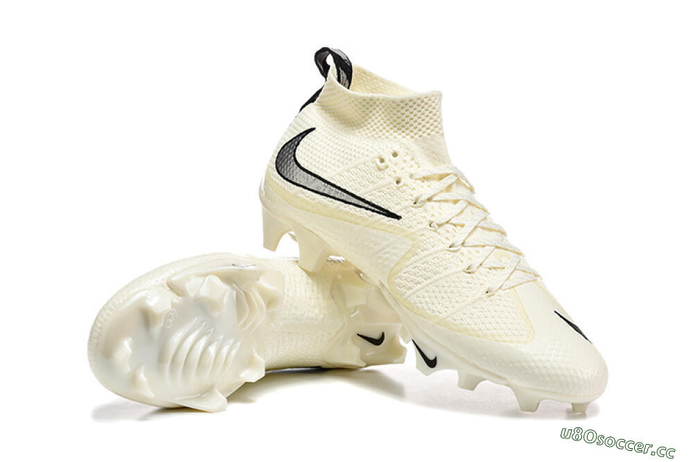Men's Nike Magista Obra FG Firm Ground High-Tops Football Boots - Ivory/Ivory/Black 4