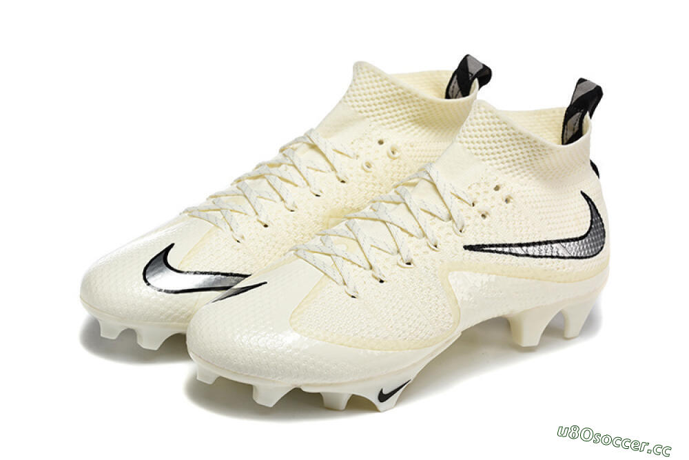 Men's Nike Magista Obra FG Firm Ground High-Tops Football Boots - Ivory/Ivory/Black 5