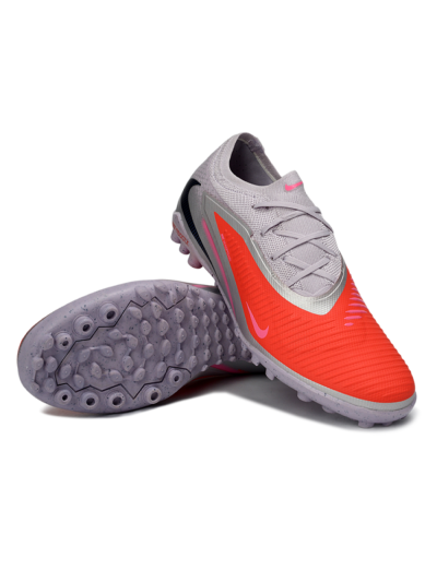 Unisex Nike Phantom 6 Elite Low TF Artificial Turf Low-Tops Football Shoes - Pink/Bright Orange/Slate Gray