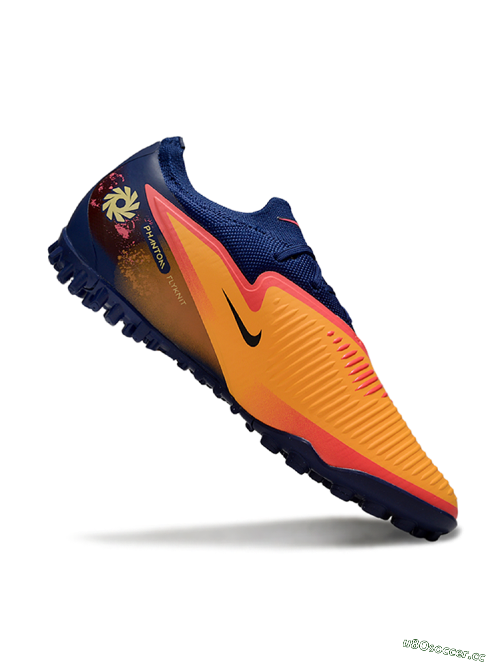 Unisex Nike Phantom 6 Elite Low TF Artificial Turf Low-Tops Football Shoes - Orange/Midnight Blue/Neon Pink 4