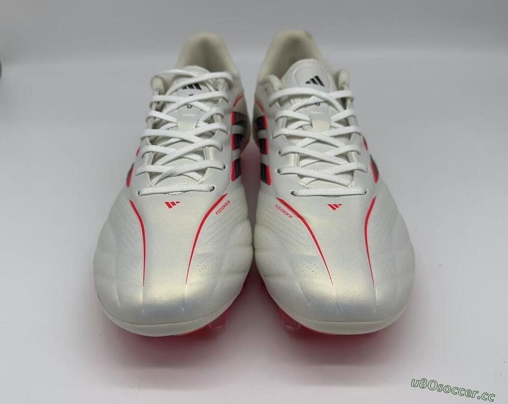 Men's Adidas Copa Pure 2+ Elite AG Artificial Grass Low-Tops Football Boots - White/Bright Red/Black