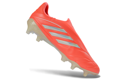 Men's Adidas Copa Pure 3 Elite FG Firm Ground Low-Tops Football Boots - Red/Bright Coral/Metallic Silver