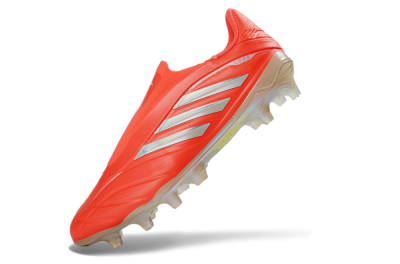 Men's Adidas Copa Pure 3 Elite FG Firm Ground Low-Tops Football Boots - Red/Bright Coral/Metallic Silver