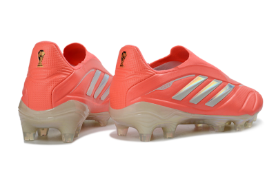 Men's Adidas Copa Pure 3 Elite FG Firm Ground Low-Tops Football Boots - Red/Bright Coral/Metallic Silver