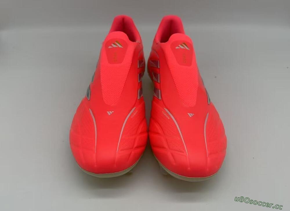 Men's Adidas Copa Pure 3 Elite FG Firm Ground Low-Tops Football Boots - Red/Bright Coral/Metallic Silver