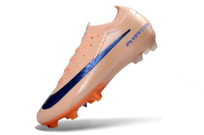 Unisex Nike Air Zoom Mercurial Vapor 16 Elite FG Firm Ground Low-Tops Football Boots - Peach/Navy Blue/Orange