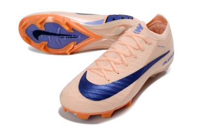 Unisex Nike Air Zoom Mercurial Vapor 16 Elite FG Firm Ground Low-Tops Football Boots - Peach/Navy Blue/Orange