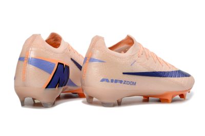 Unisex Nike Air Zoom Mercurial Vapor 16 Elite FG Firm Ground Low-Tops Football Boots - Peach/Navy Blue/Orange