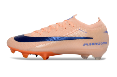 Unisex Nike Air Zoom Mercurial Vapor 16 Elite FG Firm Ground Low-Tops Football Boots - Peach/Navy Blue/Orange