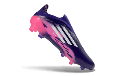 Unisex Adidas F50 Elite Laceless FG Firm Ground Low-Tops Football Boots - Purple/Vibrant Pink/Deep Purple