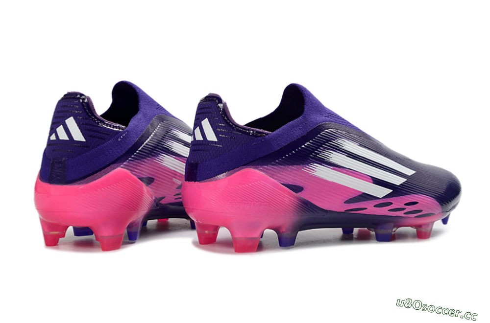 Unisex Adidas F50 Elite Laceless FG Firm Ground Low-Tops Football Boots - Purple/Vibrant Pink/Deep Purple 6