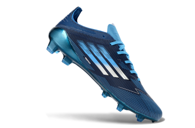Unisex Adidas F50 Elite FG Firm Ground Low-Tops Football Boots - Blue/Deep Ocean/Sky Blue