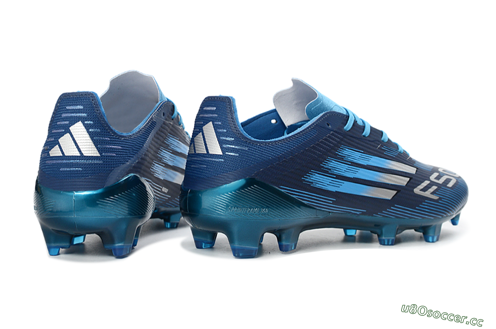 Unisex Adidas F50 Elite FG Firm Ground Low-Tops Football Boots - Blue/Deep Ocean/Sky Blue 7
