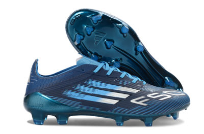 Unisex Adidas F50 Elite FG Firm Ground Low-Tops Football Boots - Blue/Deep Ocean/Sky Blue